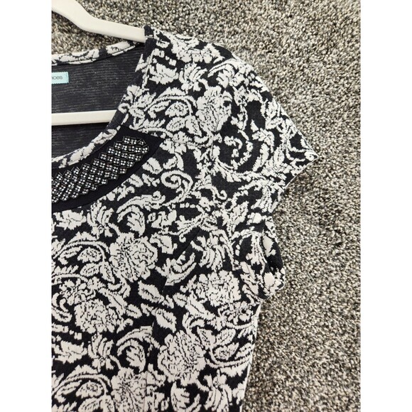 Maurices M Short Sleeve Black White Sweater - Picture 4 of 6